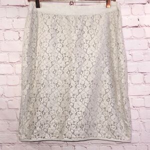 The Limited Cream lace skirt with shimmer